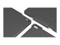 Logitech Slim Folio Pro - Clavier et étui - rétroéclairé - sans fil - Bluetooth LE - QWERTZ - Allemand - pour Apple 12.9-inch iPad Pro (3ème génération, 4ème génération)