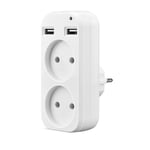 1X(Wall USB Plug Adapter Socket Outlet for Phone Charge USB Port 5V 2A USB Elect