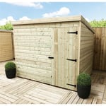 8 x 8 Pressure Treated Pent Garden Shed with Single Door