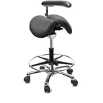 Officeline Sadelstol Polo Split Active - Desinficerbart Konstläder Gaspelare: Mellan (160–170 cm) Tillbehör: Armstöd Curve & Fotring Fotreglage: Nej