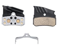 SHIMANO N04C disc pads and spring, alloy/stainless back with cooling fins, metal sintered, Black, One Size