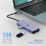 BIGBIG WON Hub USB C, Extension USB 6 en 1 pour Dell,Surface,HP,Lenovo et Autres Appareils de Type C, Multiport USB C avec VGA, HDMI 4K, Ports USB 3.0, Lecteur de Cartes SD/TF