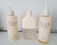 FCUK Friction Her Perfume 100ml, Body Lotion & Fragrance Mist FREEPOST 