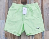 Nike Woven Flow Swim Lined Sport Shorts - Mens Small Premium Barely Volt New