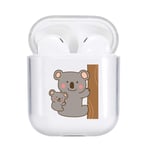 Idocolors Cute Koala Case compatible with for airpod Clear Soft TPU, [ LED Visible ] [ Supports Wireless Charging ] Protective Cover for for airpods 1st and 2nd Gen