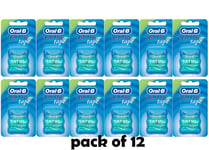 Oral-B Satin Tape Dental Floss, Mint Flavor, 25m  Pack of 12