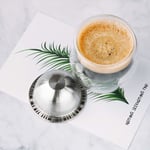 Capsule de café i Cafilas réutilisable petite tasse compatible Nespresso Vertuo en acier inoxydable + brosse et cuillère Hobbytech