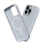 RhinoShield Coque Compatible avec [iPhone 15 Pro] | SolidSuit Compatible avec Magsafe - Coque Fine avec Technologie d'absorption des Chocs et Finition Premium Mate - Gris Argent