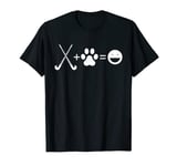 Field Hockey Dog Paw Happiness - Field Hockey Dog Lover T-Shirt