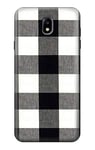 Black and White Buffalo Check Pattern Case Cover For Samsung Galaxy J7 (2018), J7 Aero, J7 Top, J7 Aura, J7 Crown, J7 Refine, J7 Eon, J7 V 2nd Gen, J7 Star