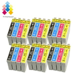 24 Ink Cartridges (set + Bk) For Epson Workforce Wf-2520nf Wf-2630wf Wf-2750dwf