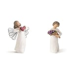 Willow Tree With Love Figurine, Natural, 5.5" height & Surprise Figurine, Multicolor