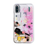 Surprise S Makeup Cosmetic Quicksand Case For Iphone Xs Max X Xr Bling Glitter Dynamic Liquid Hard Phone Case For Iphone 11 Pro 7 8 Plus 11-Lavender-Ip Xr