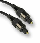 Quality 5m Optical Cable Digital Audio Lead Metal Plugs 6mm Diameter Cable