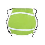 eBuyGB Children's Polyester Drawstring Rucksack Bags Novelty Design School Sports Gym PE Backpack (Tennis Ball) Pack of 10