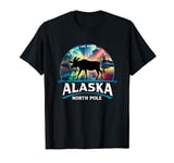 North Pole Alaska Aurora Borealis Moose Souvenir T-Shirt