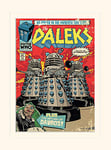 Doctor Who (The Daleks Comic) Impression montée, Multicolore, 30 X 40cm
