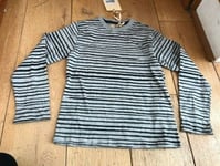 john galliano grey black paint stripe logo t shirt top 8 years bnwt