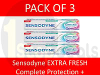 3 x Sensodyne Complete Protection+ EXTRA FRESH TOOTHPASTE Sensitive Teeth  75ml