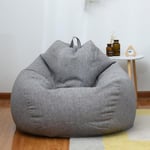 Ny design extra stora bönsäckstolar Soffa Cover Inomhus Lazy Lounger För Vuxna Barn Hotsale! inget fyllmedel Grå 90 * 110cm zdq，Endast soffaöverdrag