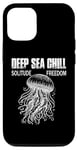 Coque pour iPhone 13 Pro Motif Deep Sea Chill Solitude Freedom Quallen