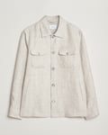 Eton Linen Four Pocket Overshirt Beige