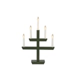 Konstsmide - Träljusstake 5ljus - Adventsljusstake - Mörkgrön
