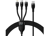 Baseus Flash Series II cable USB Type C - USB Type C / Lightning / micro USB 100 W 1.5 m black (CASS030201)