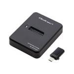 Qoltec - SSD-dockningsstation - M.2 Card (SATA) - USB 3.1 (Gen 1)