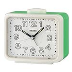 Seiko UK Limited - EU Alarm Clock, White & Green, Standard