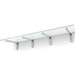 designtak entrétak easy collection bold console white - frosted glass
