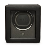 WOLF1834 Kubformad Watch Winder för en Klocka med Lock i Svart