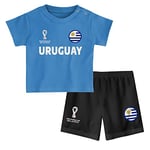 FIFA Unisex Kinder Official World Cup 2022 Tee & Short Set, Toddlers, Uruguay, Team Colours, Age 2, Blue, Small
