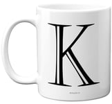 Personalised Alphabet Initial Mug - Letter K Mug, Gifts for Him Her, Fathers Day, Mothers Day, Birthday Gift, 11oz Ceramic Dishwasher Safe Mugs, Anniversary, Valentines, Christmas Present, Retirement