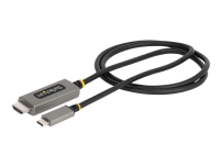 StarTech.com 3ft (1m) USB-C to HDMI Adapter Cable, 8K 60Hz, 4K 144Hz, HDR10, USB Type-C to HDMI 2.1 Video Converter Cable, USB-C DP Alt Mode/USB4/Thunderbolt 3/4 Compatible - USB-C Laptop to HDMI Monitor (134B-USBC-HDMI211M) - Adapterkabel - 24 pin USB-C hann til HDMI hann - 1 m - romgrå - 8K 60Hz støtte, 4K 144Hz støtte