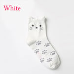 Women's Socks Cotton Tube Candy Color White
