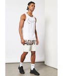 Nike Dri-FIT Mens Graphic Training Tank Vest in White Cotton - Size 2XL