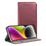 Redmi Note 12 Pro Plånboksfodral Smart Magento - Burgundy - TheMobileStore Redmi Note 12 Pro 5G tillbehör