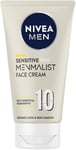Nivea Men Sensitive Pro Menmalist Face Cream, 24 h Moisturiser for Men, 10 Esse