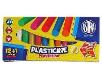 Astra Plasticine 12 färger + guldfärg gratis!