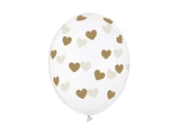 Genomskinliga Ballonger Med Guldhjärtan