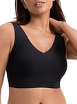 Chantelle Women's Soft Stretch Padded V-Neck Bra Top, Black (2 Pack), M/L