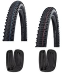 2 däck + 2 slangar Schwalbe Racing Ray och Racing Ralph 29 x 2,25" med Presta Ventil