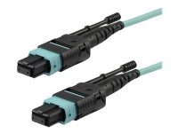 StarTech.com MTP fiberoptisk kabel - 30 fot / 10m - OM3 - 40 Gb - Push / Pull Tab - Plenum - MPO / MTP-kontakt - Fiber Patch-kabel (MPO12PL10M) - Nettverkskabel - MTP/MPO multimodus (hun) Skyv/trekk for å MTP /MPO multimode (hun) push/pull - 10 m. - fiberoptikk - 50 / 125 my - OM3 - plenum - akvamarin