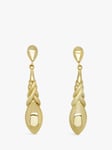 Milton & Humble Jewellery Second Hand 9ct Yellow Gold Long Drop Earrings, Gold