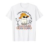 I Love Bingo And My Cat Bingo Player Group Matching Women T-Shirt