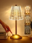 One Fire Table Lamp, Touch Lamps Bedside Lamp, 10-Way Dimmable Crystal Lamp, 3