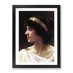 William Adolphe Bouguereau Irene Classic Painting Framed Wall Art Print, Ready to Hang Picture for Living Room Bedroom Home Office Décor, Black A2 (64 x 46 cm)