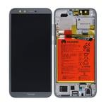 Huawei Honor 9 Lite Skärm med LCD Display med Batteri Original - Grå