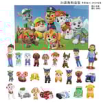 Gos- 2024 Adventskalender Docka Leksak Jul 24 dagars nedräkningskalender Blind Box Gåvor dog Patrol Figurer dog